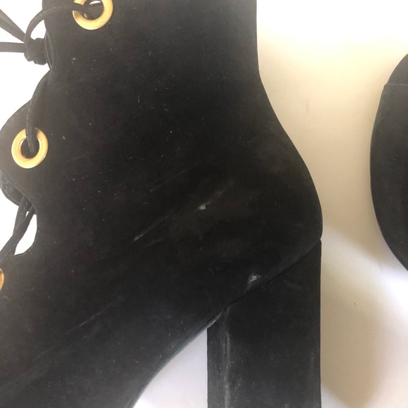 Steve Madden Lace-Up Suede Booties - Picture 6 of 7